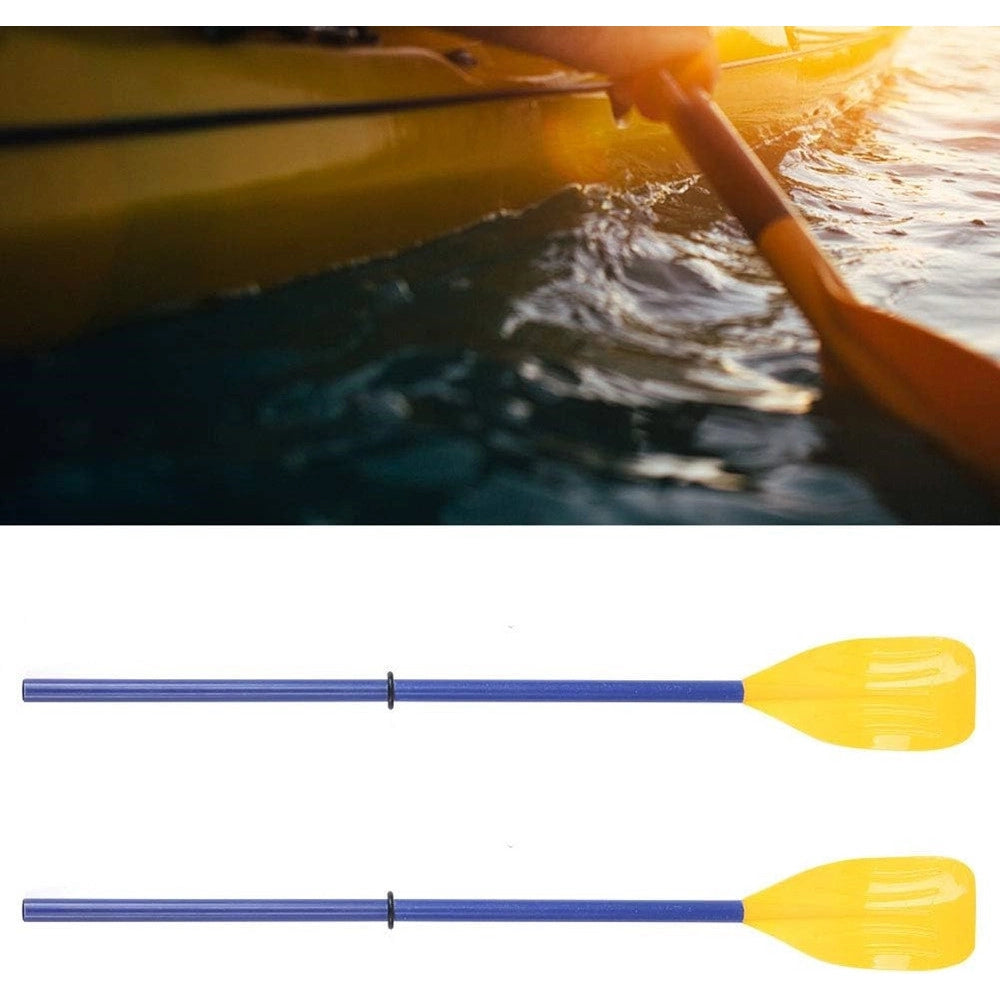 Trade Shop - Coppia Remi Di Plastica Pagaia Per Barca Canoa Canottaggio Kayaing 124 Cm 017539 -