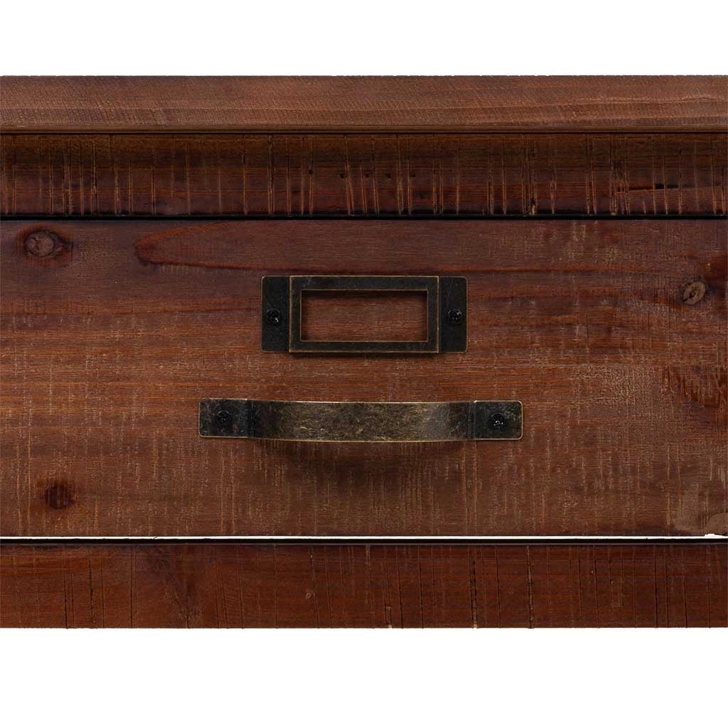 Tavolino in legno marrone 120x66x48h