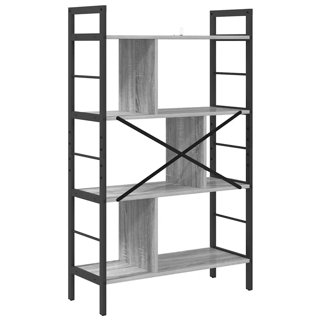 Libreria Grigio Sonoma 75 x 30 x 123,5 cm Legno multistrato 883967