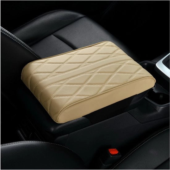 Sostegno braccio, copertura console centrale per auto, guaina sostegno braccio con schiuma di poliuretano, copertura console centrale per auto per SUV/furgone/veicolo, guaina sostegno braccio - Beige