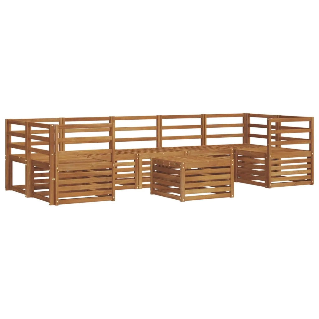 Set divani 8 pcs Naturale Legno di Acacia Massello