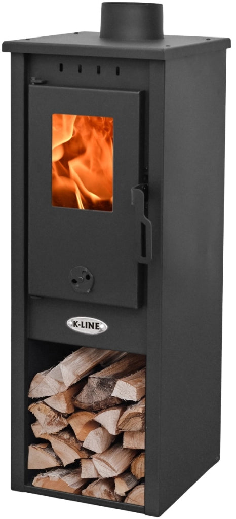 STUFA A LEGNA KARSO ANTRACITE 33x36xH93 cm. 5,2 KW