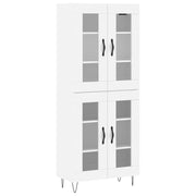 Credenza | Madia | Buffet da pranzo | Armadio da pranzo Bianca 69,5x34x180 cm in Legno Multistrato