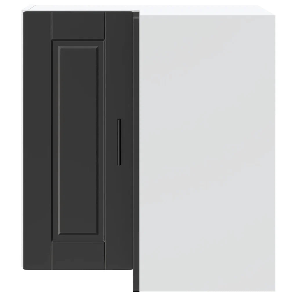 Mobile angolare da cucina moderno 57 x 57 x 60 cm ampio spazio contenitivo legno composito nero 02_0050403