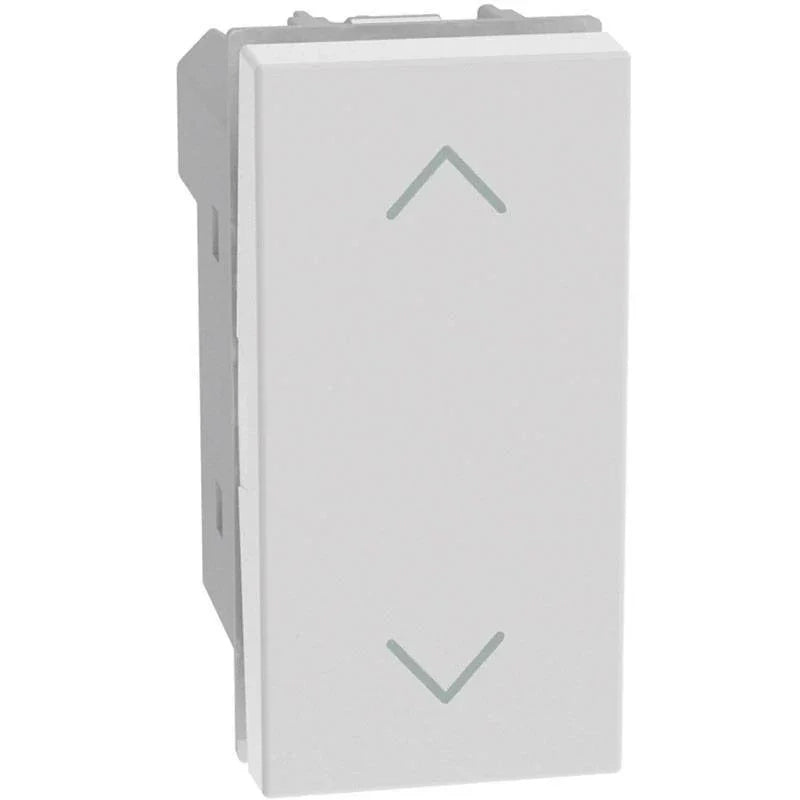 Pulsante doppio interbloccato per tapparelle Bticino MatixGO bianco JW4037NAB antibatterico