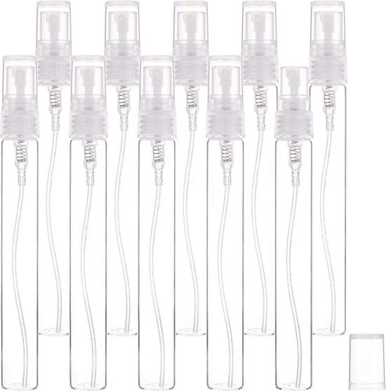 Bottiglia Spray - Bottiglia Spray a Nebbia / Bottiglie Rotolanti Ricaricabili - Per Pulizie, Profumi, Oli Essenziali – Dimensione da Viaggio 25PEZzi 10ml