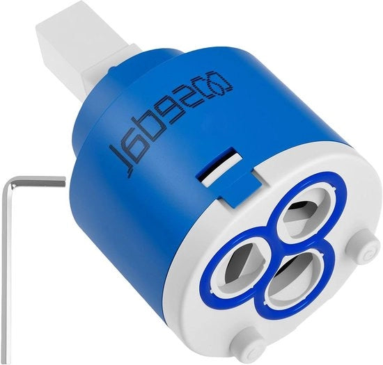 Cartuccia rubinetto da 40 mm per rubinetto a un giro per cucina - schema miscelatore - attacco per lavabo e rubinetto doccia - acciaio inossidabile - pezzo di ricambio.