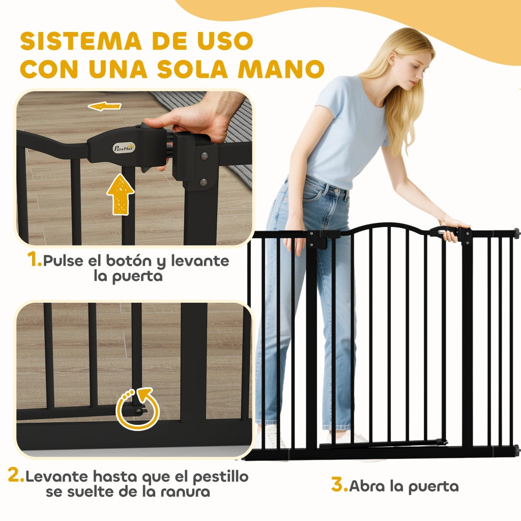 Barriera di Sicurezza per Cani Aggiustabile ¨C zephmum ¨C Nero 74-100 cm