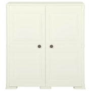 Armadietto in Plastica 79x43x85,5 cm Effetto Legno Vaniglia 340595