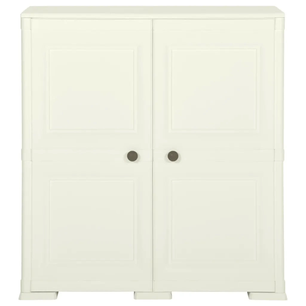 Armadietto in Plastica 79x43x85,5 cm Effetto Legno Vaniglia 340595