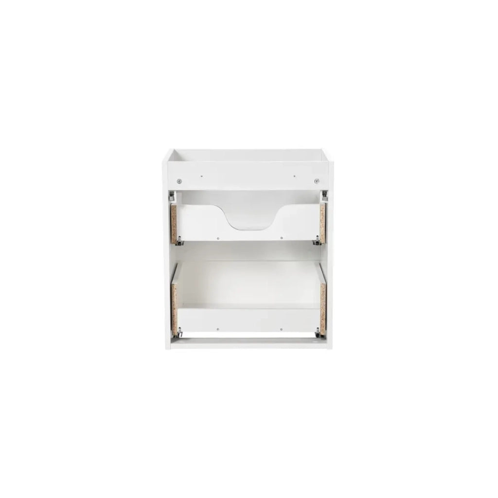 Mobile sottolavabo VANO – 2 cassetti – Bianco alpino – L50 × P39 × H57 cm – Da appendere