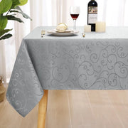 Tavolino Quadrato Coperta di Cucina Grigia 100x140 cm Disegno Jacquard Lavabile e Facile da Pulire