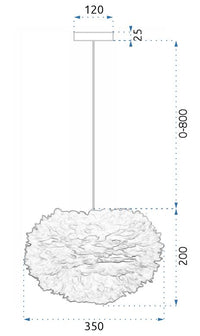 Lampada Pensile Di Piume Grigio APP334-3CP