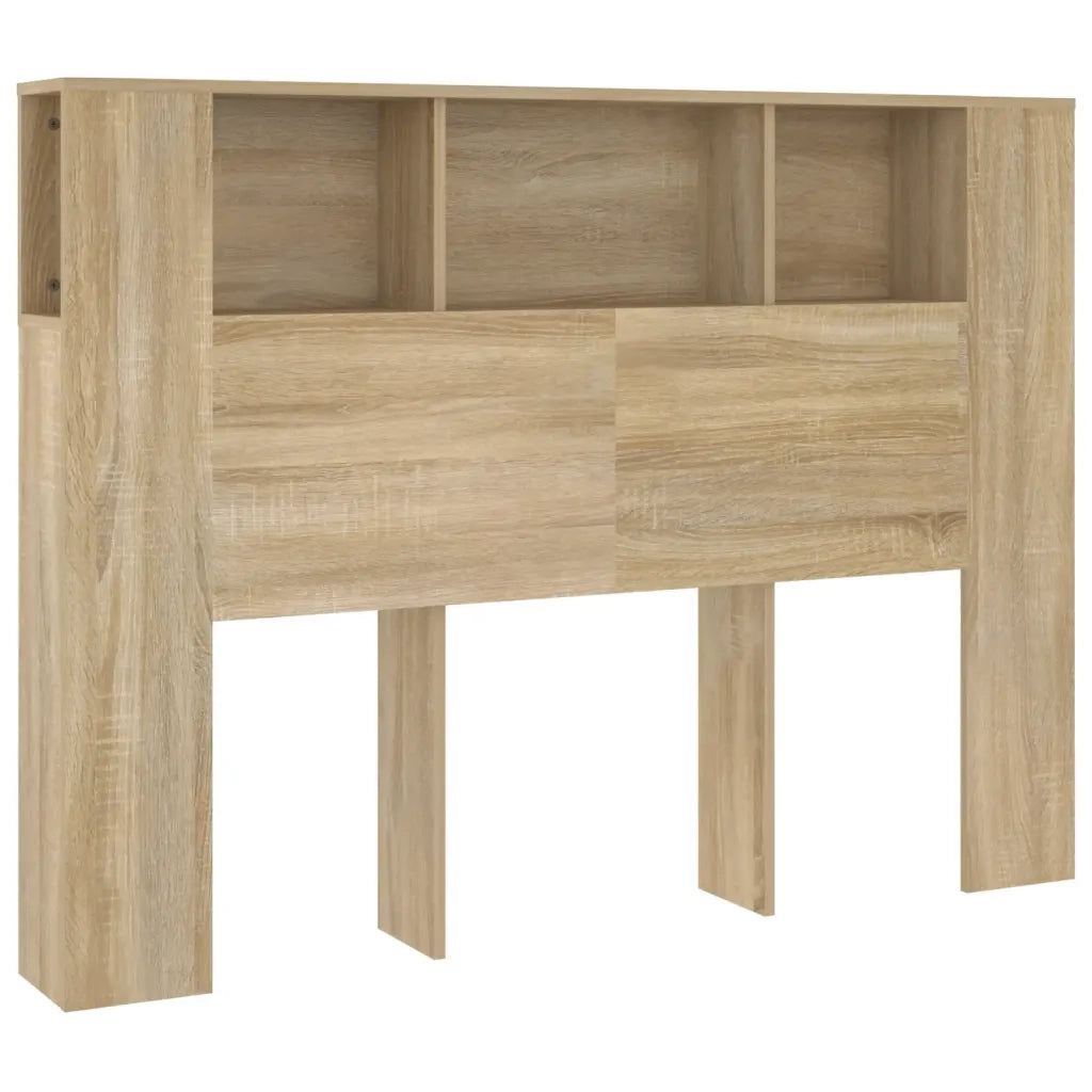 Testiera con Scomparti-Testata del letto Rovere Sonoma 140x18,5x104,5 cm