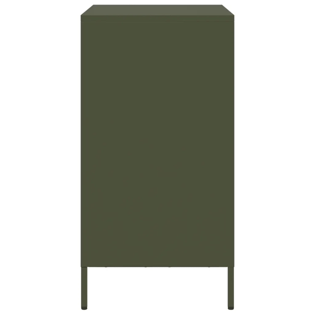 Credenza-Buffet-Armadio da cucina Verde Oliva 68x39x73,5 cm in Acciaio Laminato a Freddo 370792