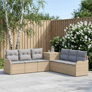 Set di divani 7 pz Beige e Grigio Chiaro 3448689