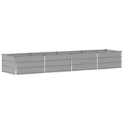 Fioriera | Cassetta per fiori | Vaso Grigio chiaro 320 x 80 x 45 cm Acciaio