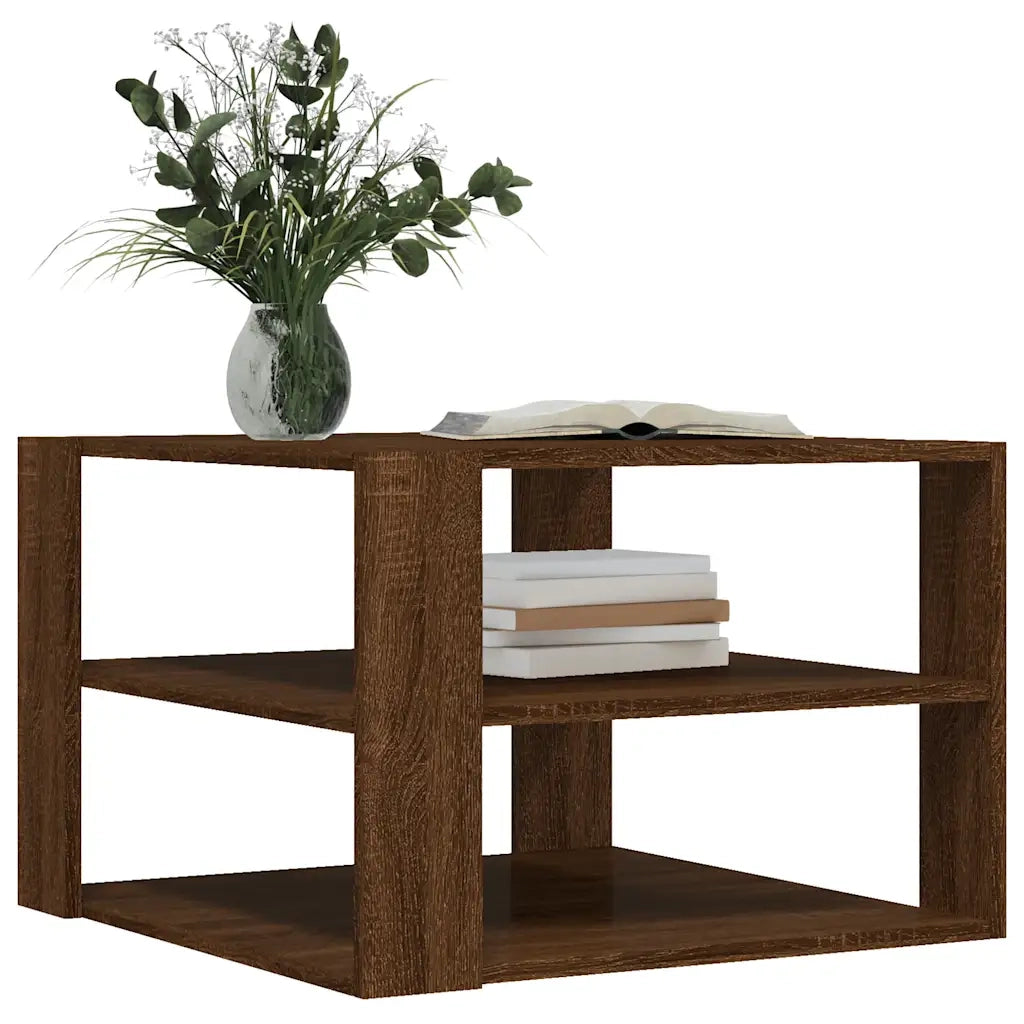 Tavolino Salotto Rovere Marrone 58x58x40 Legno Multistrato 834256