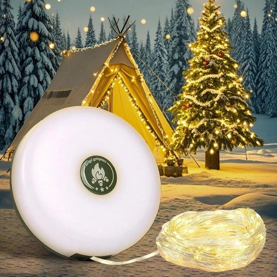 Lanterne da Campeggio Portatile 2 in 1 - 8 Modelli - Lampada LED Ricaricabile per Campeggio Escursioni Tenda