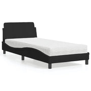 Letto con Materasso Dover Nero 80x200 cm in Tessuto 3208286