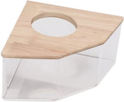 Casa per Hamster - Box Acrilica - Trasparente - Retta - 15 x 15 x 8 cm - Progettata per Risparmiare Spazio - Gabbia per Animali