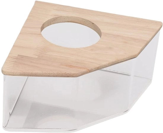 Casa per Hamster - Box Acrilica - Trasparente - Retta - 15 x 15 x 8 cm - Progettata per Risparmiare Spazio - Gabbia per Animali
