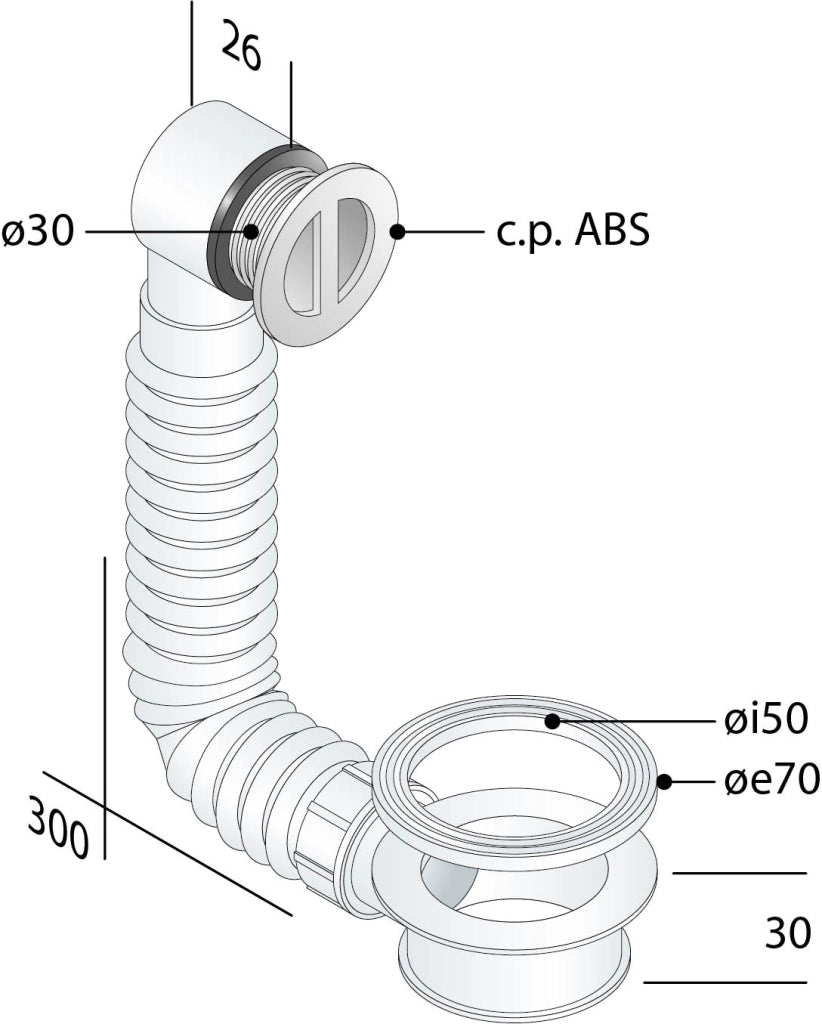 SET DI COLLEGAMENTO TROPPO PIENO IN PP RING O- D. 30 x D.i 50- TEA- pezzi 1