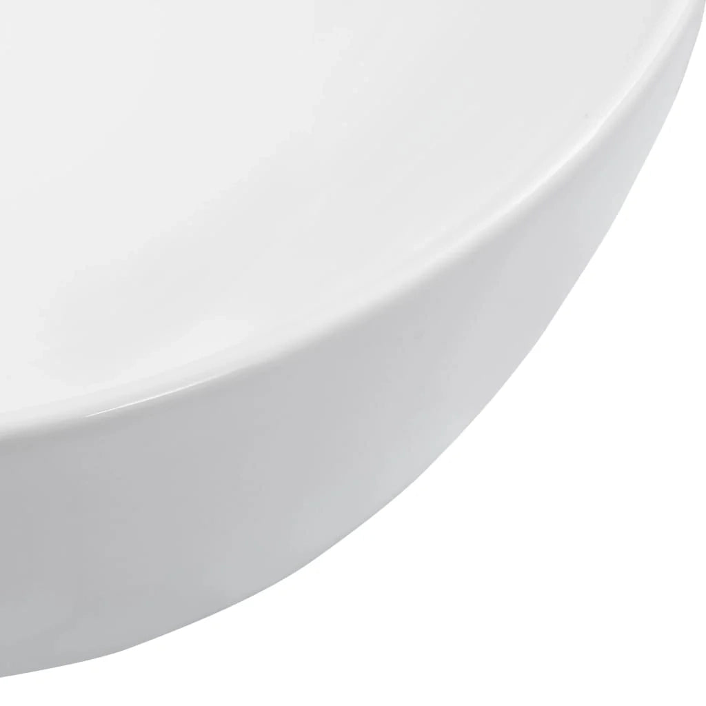 Lavabo da appoggio per l'interno del bagno bagno di servizio cabina WC 42,5 x 42,5 cm ceramica bianca 02_0002626