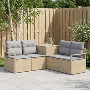Set di divani 5 pz Beige e Grigio Chiaro 3447803