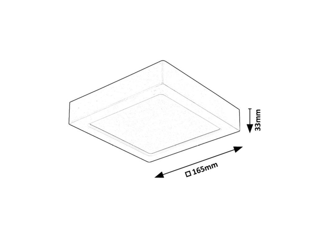 Plafoniera LED quadrata nera 15W 4000K Rabalux Shaun2