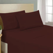 Lenzuolo letto sotto con angoli 100% puro cotone Made in Italy tinta unita Marrone - 1 Piazza e mezza francese