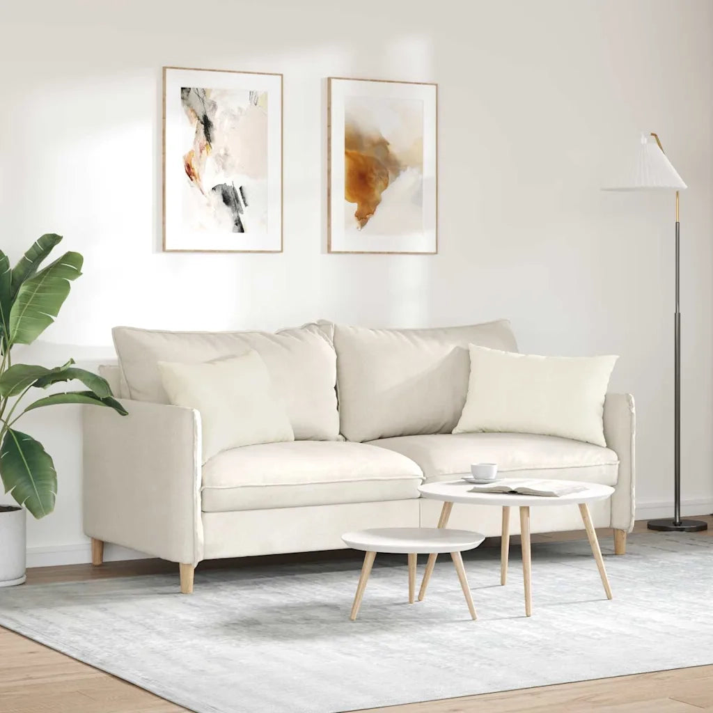 Cuscini da Divano 2 pcs Crema 60 x 40 cm Tessuto in Cords