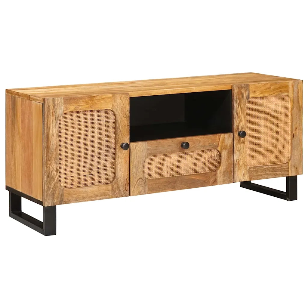 Mobile TV Marrone 105 x 33 x 46 cm Legno di mango massello