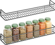 Set di spezie per organizzatore di cucina - contenitori di spezie a parete - pc grafite