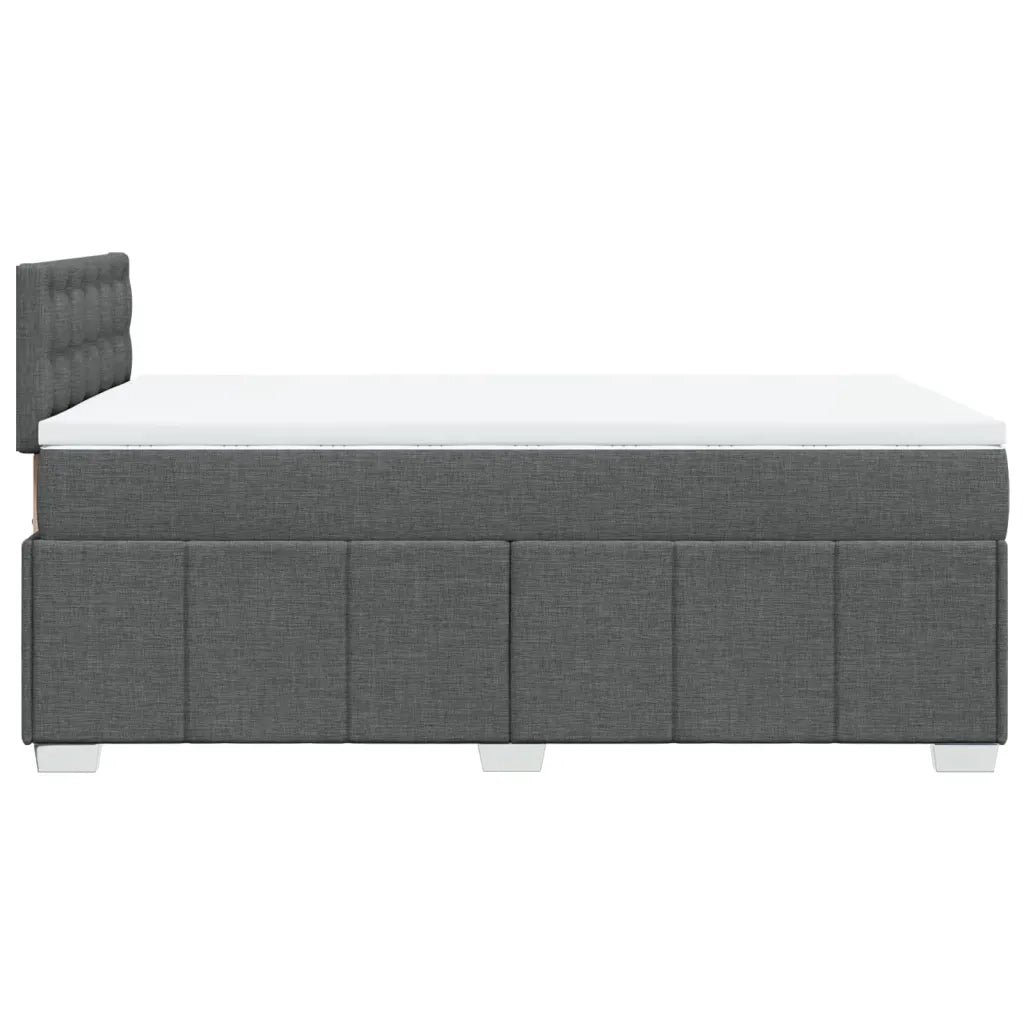 Giroletto a Molle con Materasso Grigio Scuro 120x190cm Tessuto