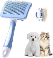 Rimozione peli sottile azzurra - Spazzola auto pulente per cani e gatti piccola