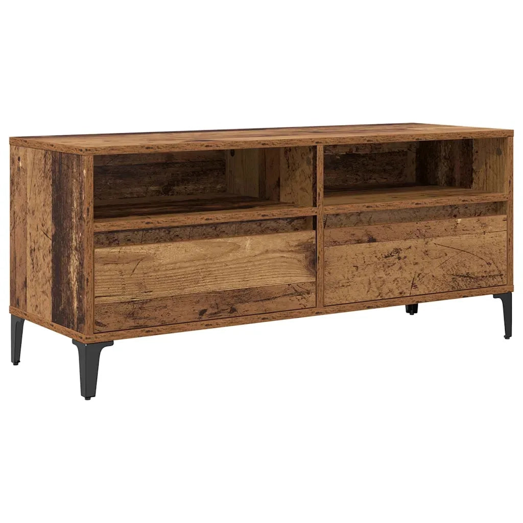 Mobile TV con cassetto-Credenza TV-Console TV Legno vecchio 100 x 34,5 x 44,5 cm 330682