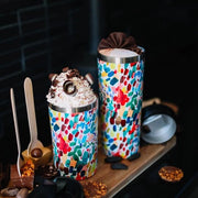 Tazza da viaggio in acciaio inossidabile per adulti unisex con design multicolore di Arty Lou, unico formato, bottiglia di acqua in acciaio inossidabile.