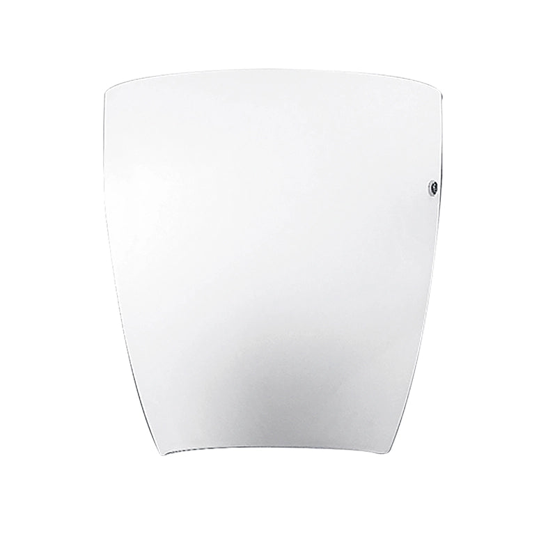 Applique da parete serie Kawa 22cm - Lampada in vetro bianco satinato e metallo con attacco E27 per LED - RossiNi Group