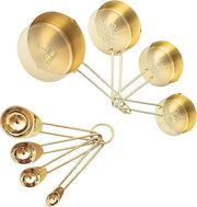 Set di Cucina in Acciaio Inossidabile con 8 Pezzi di Sfere e Cucchiai da Cucina in Goud