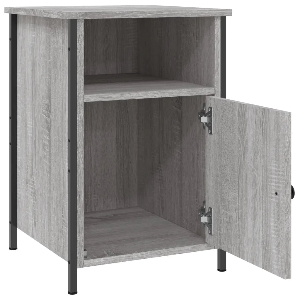 Set di 2 Comodini | Armadio da Notte | Mobiletto da notte Grigio Sonoma 40x42x60 cm in Legno Multistrato