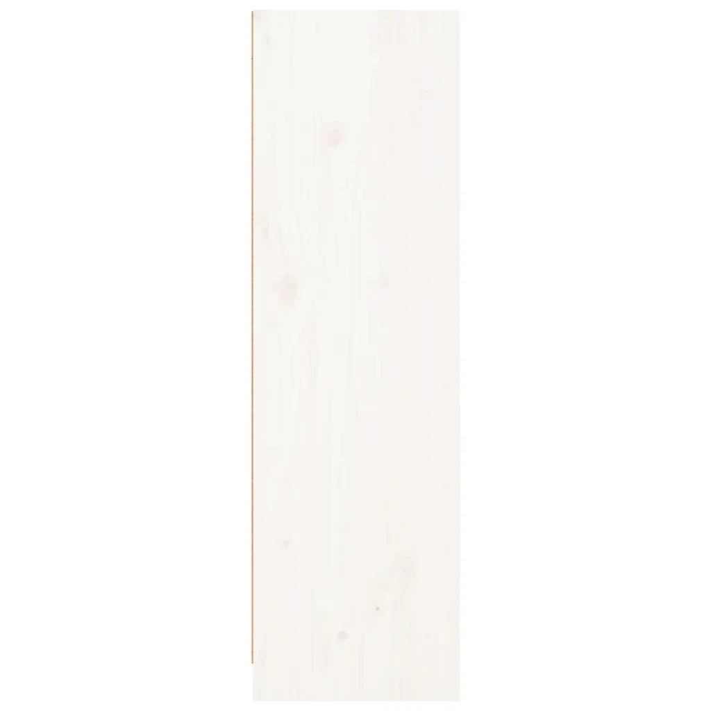 Libreria Bianca 70x33x110 cm in Legno Massello di Pino 836142