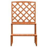 Fioriera con Traliccio Arancione 70x42x120 cm Massello di Abete 314842