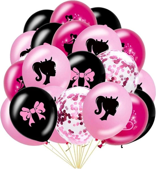 20 pezzi di palloni di latex per festa di compleanno rosa, palloni per festa principesse, decorazione per bambine, tema