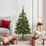 Albero di Natale artificiale pieghevole con coni Verde 120 cm 3395072