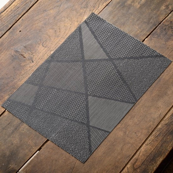 Set di 6 Piatte da Cucina Eleganti Nere 45x30 cm - Piatte da Cucina Resistenti al Calore e Lavabili