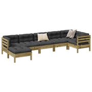 Set Divani da Giardino 7pz con Cuscini Legno Impregnato di Pino 3299551