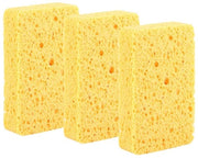 Kit di spugne per la pulizia della cucina - Idrofilico - Microfibra - Giallo - Assorbe acqua - Adatto per cucina e bagno - 3 pezzi