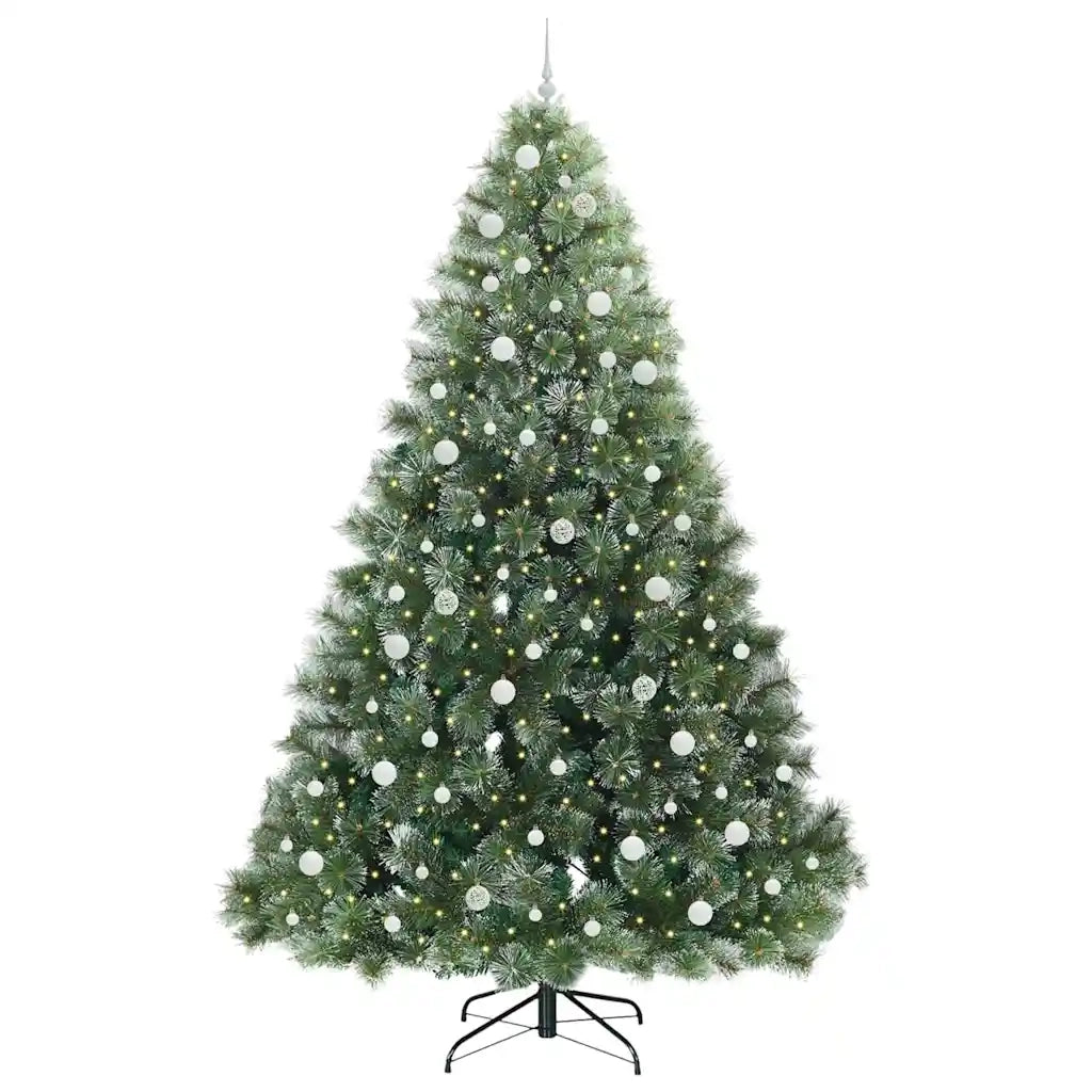 Albero di Natale artificiale con 300 LED Verde 240 cm PE e PVC