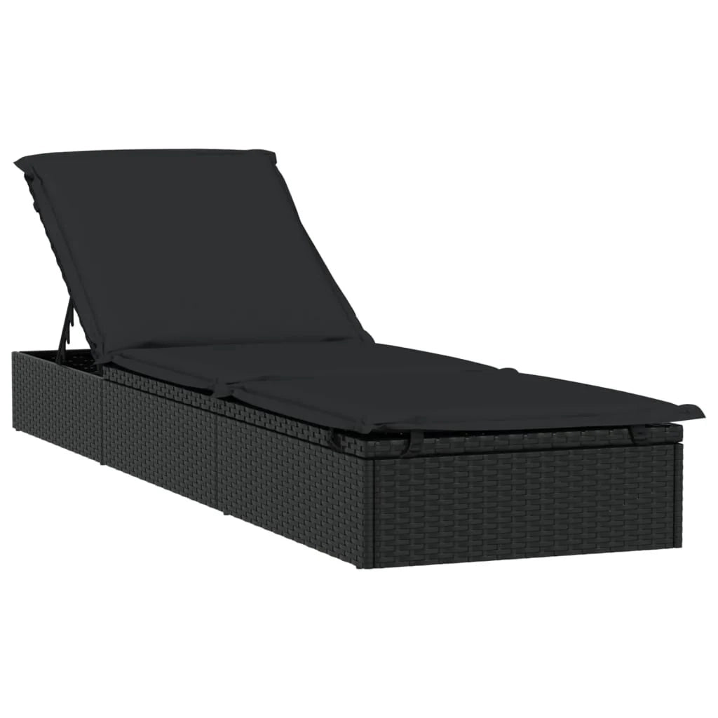 Set di due sdraio con tavolino 201 cm resina intrecciata nera 02_0012983